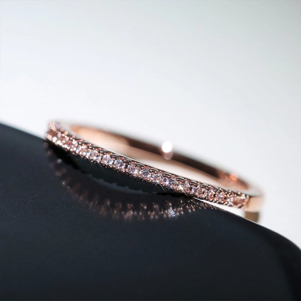 NEW Rose Gold White Sapphire Rings - Picture 2 of 2